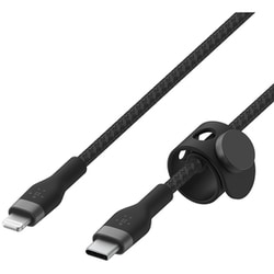 BOOST↑ CHARGE Flex USB-C to ライトニング 高耐久編込シリコンケーブル 2M ブラック CAA011bt2MBK