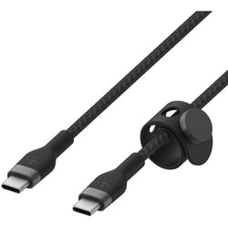BOOST↑ CHARGE Flex USB-C to USB-C 高耐久編込シリコン ケーブル 1M ブラック CAB011bt1MBK