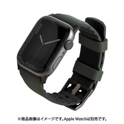 UNIQ-45MM-LINUSGRN [LINUS AIROSOFT シリコン Apple Watch バンド 45/44/42mm MOSS GREEN]