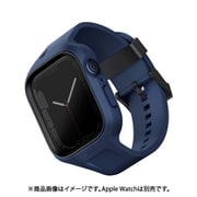 UNIQ-45MM-MONOSBLU [MONOS 2-IN-1 Apple Watch タフネスケース一体型バンド 45/44mm MARINE BLUE]