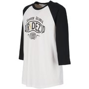 XXヘルメットデザイン 7分丈 スリーブ Tシャツ 白/黒 Lサイズ RD7006-WH/BK-L