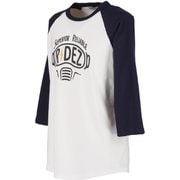 XXヘルメットデザイン 7分丈 スリーブ Tシャツ 白/ネイビー XLサイズ RD7006-WH/NV-XL