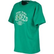 XXヘルメット レトロ デザイン 6.2oz 厚手 バイクTシャツ 緑 L RD7010-GR-L