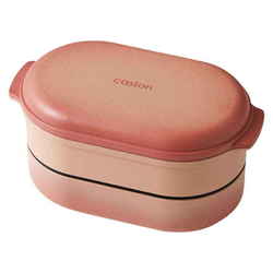 caston オーバルランチボックス 弁当箱 2段 500ml ピンク T-16633