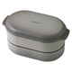 caston オーバルランチボックス 弁当箱 2段 500ml グレー T-16635