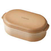 T-16636 [caston ワイドランチボックス 弁当箱 1段 650ml ベージュ]