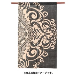 トライバルジュートノレン BLACK ISAP93A6