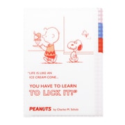 限定 クリアファイルA5 3ポケット PEANUTS ONE PHRASE シンプル S2134209