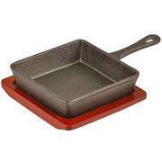 スキレット 角型 13×13cm 鉄鋳物 IH対応 オーブン対応 スプラウト HB-6211