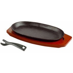ステーキ皿 小判型 23×13cm 鉄鋳物 IH対応 オーブン対応 スプラウト HB-6212