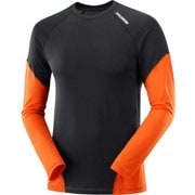 CROSS RUN LS TEE M LC1826800 DEEP BLACK/SCARLET IBIS/NOCTURNE Sサイズ [ランニングウェア シャツ メンズ]