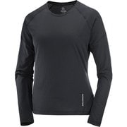 CROSS RUN LS TEE W LC1876800 DEEP BLACK Mサイズ [ランニングウェア シャツ レディース]