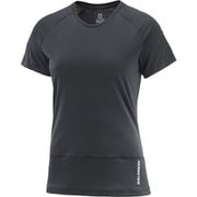 CROSS RUN SS Tシャツ LC1888900 DEEP BLACK Sサイズ [ランニングウェア シャツ レディース]