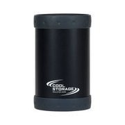D-6749 [保冷 ペットボトル ホルダー カバー クーラー Sサイズ 500ml 真空二重構造 ブラック クールストレージ]