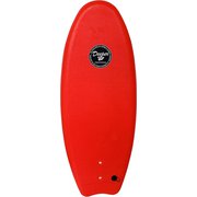 D-MSB0119 [DEEPER ソフトサーフボード 3.9ft レッド フィン リーシュコード 入門用3点セット]