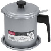 HW-7014 [オイル ポット 1.2L 油缶 油こし ふっ素加工 受皿付 日本製 シンプル・ウェア]