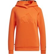 AD22FW LOO12 HG8252 SO J/L [ウィメンズ ビックアディダスロゴ ダンボールニット 長袖フーディー セミインパクトオレンジ J/L]