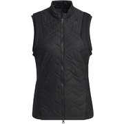 AD22FW TZ407 HM7620 BK J/XL [ウィメンズ ライトウェイト フルジップ保温 中わたベスト ブラック J/XL]