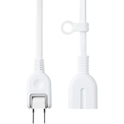 延長コード 電源タップ コンセント 0.1m 2P 1個口 ホワイト T-X01-2101WH