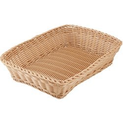洗えるバスケット ルンド レクタングル Lサイズキャラメル