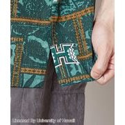 42K-2201 [アロハシャツ ヴィンテージ メンズシャツ University of Hawaii Lサイズ GREEN]