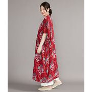 アザミ蔦紋 UV羽織 RD ENJI 7IA-2222