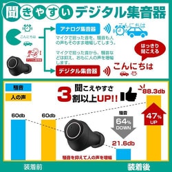 ヨドバシ.com - エニックス ANYCCS コンパクト集音器 耳穴型 両耳用 USB充電 聞こえーる ブラック KSOK-01-1  通販【全品無料配達】