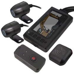 ドライブレコーダー 12V～24V 建設重機用 2カメラ 200万画素 3.0インチ防水モニター GPS搭載 無線LAN搭載 マイクロSDカード 32GB付属 D-2146