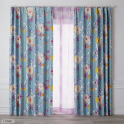 既製カーテン ドレープ プリンセスタングルド 100cm×135cm ブルーグリーン M1204