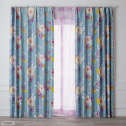 既製カーテン ドレープ プリンセスタングルド 100cm×200cm ブルーグリーン M1204