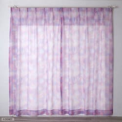 既製カーテン レース プリンセスシーザライトボイル 100cm×133cm パープル M1205