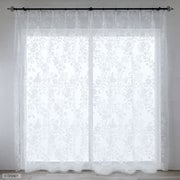既製カーテン レース アリススウィートフラワーボイル 100cm×133cm ホワイト M1210