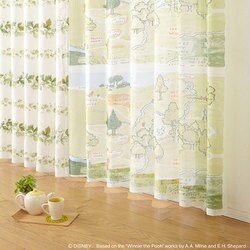 既製カーテン レース 100エーカーノモリ 100cm×133cm ミックス M1108