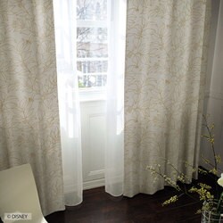 既製カーテン ドレープ スリップリーフ 100cm×200cm ゴールド M1125