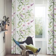 既製カーテン ドレープ ワイルドフラワー 100cm×135cm アイボリー M1157