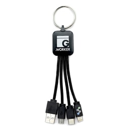G.worker キーホルダー 3in1 充電専用ケーブル 黒 GWC-3KB
