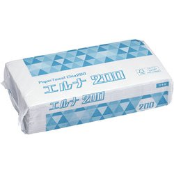 紙タオル エルナ（200枚入） 1パック KTO7402
