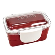 72115 [ランチボックス 弁当箱 time for LUNCH ドーム型 2段 日本製 560ml レッド]
