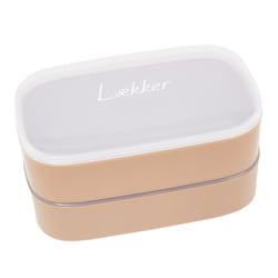ランチボックス 弁当箱 レカ オーバル 2段 520ml 日本製 ライトブラウン 73432
