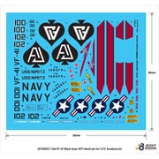 JD72003 1/72 現用 アメリカ海軍 艦上戦闘機 F-14A デカールセット VF-41 ブラックエース1977 （アカデミー用） [プラモデル用品]