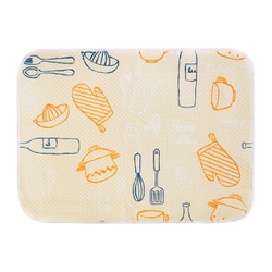 KITCHEN DRYING MAT 水切り吸水マット 約縦30cm×横40cm ベージュ （クッキング）