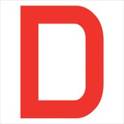 6300008247 [カッティングステッカー 英字D 文字高100mm 赤]