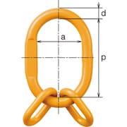 HMF10 [チェンスリング カナグ部材（アイタイプ） サブリンク付マスターリンクHMF 基本使用荷重8.0t]
