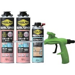 MPJPSK [ABC 簡易型発泡ウレタンフォーム 1液ガンタイプ インサルパック GSメタルプロジャンボ（ピンク）スターターキット フォーム色：ピンク]