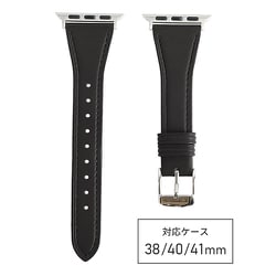 RWE032AU [ecopurela（エコピュアラ） Apple Watch 38/40/41mm用 バンド テーパード ブラック]