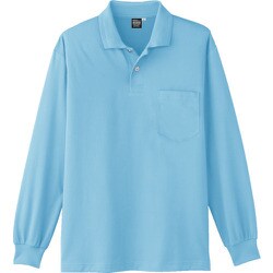 A-1668-7-L [コーコス 長袖ポロシャツA-1668 7 サックス L]