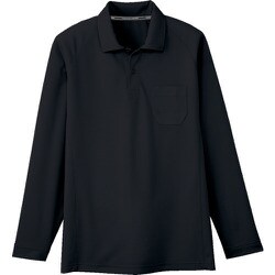 AS165813-5L [コーコス 長袖ポロシャツAS-165813 ブラック5L]