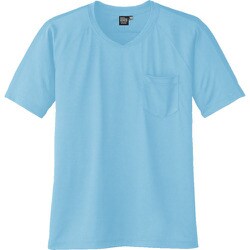 A-667-7-4L [コーコス 半袖VネックTシャツA-667 7 サックス 4L]