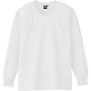 A-668-0-M [コーコス 長袖VネックTシャツA-668 0 ホワイト M]