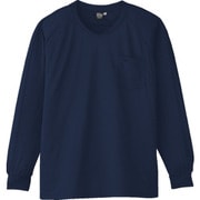 A-668-1-5L [コーコス 長袖VネックTシャツA-668 1 ネイビー 5L]